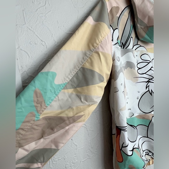 Mens Members Only Looney Tunes Bugs Bunny Windbreaker Jacket Camouflage Size M - Picture 4 of 6